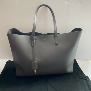 Saint Laurent Gray Shopping Tote